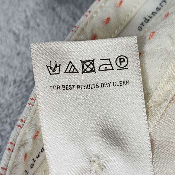 Anthropologie Pants Womens 4 Cream Red Striped Essential Slim Trousers Stretch - Picture 5 of 10